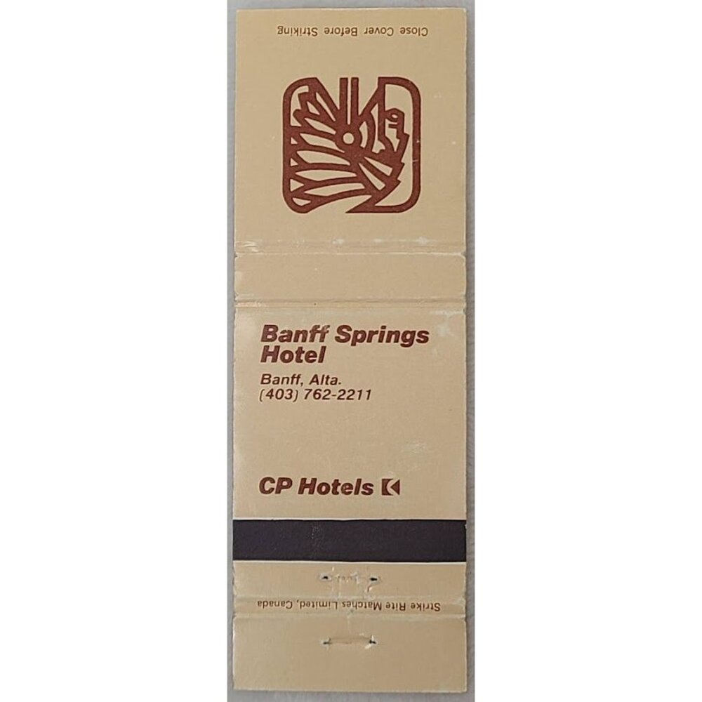 Vintage Matchbook Banff Springs Hotel CP Hotels Banff Alberta Canada